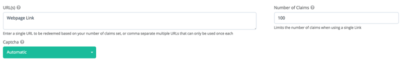 Enter URL in the URL field