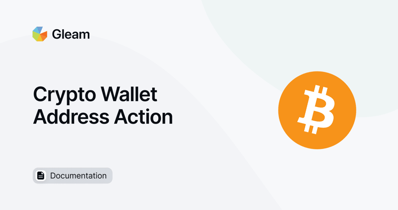 Crypto Wallet Address Action for Gleam.io