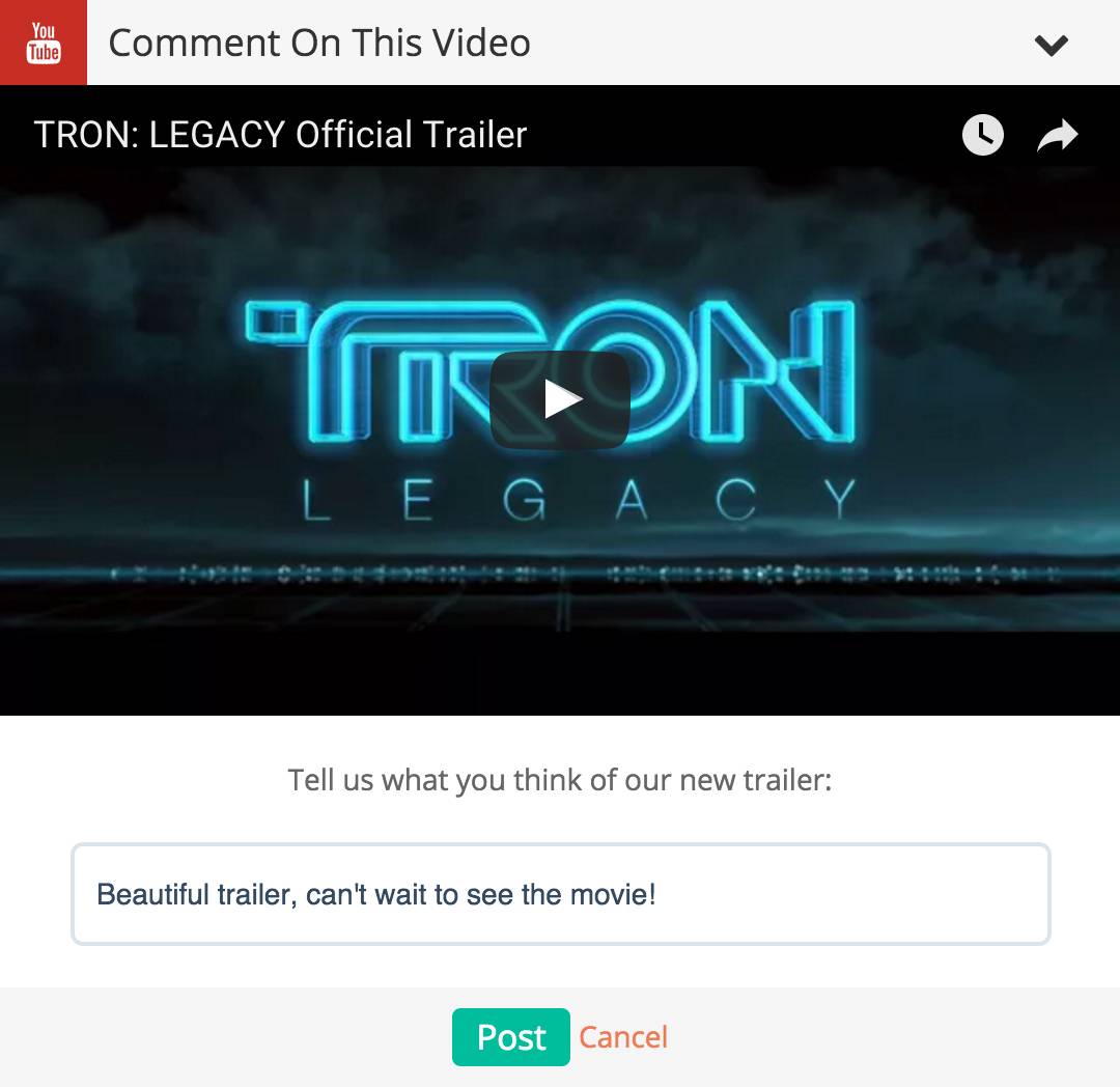 New Feature: Comment on YouTube Action for Gleam.io