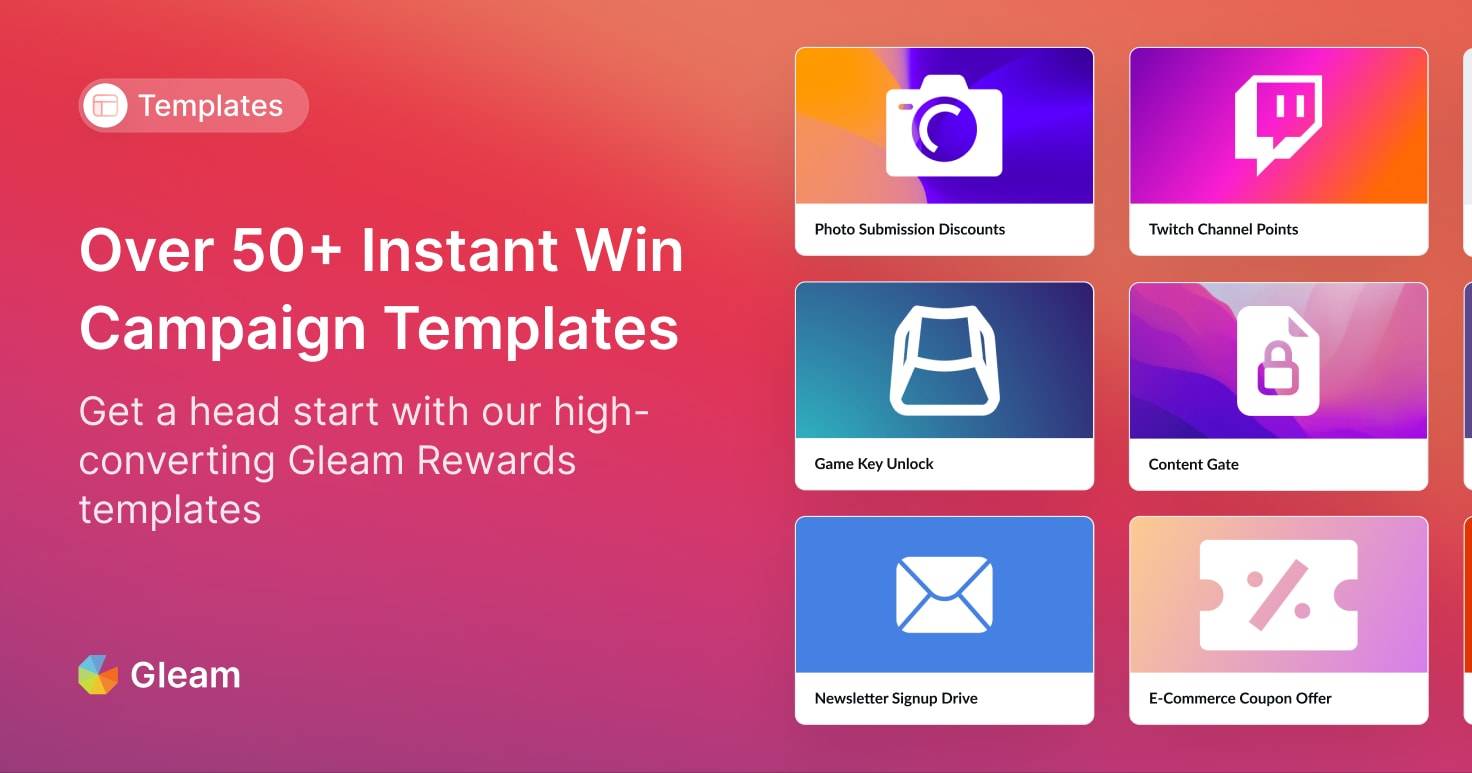 Announcement: Rewards Templates Available on the Gleam website
