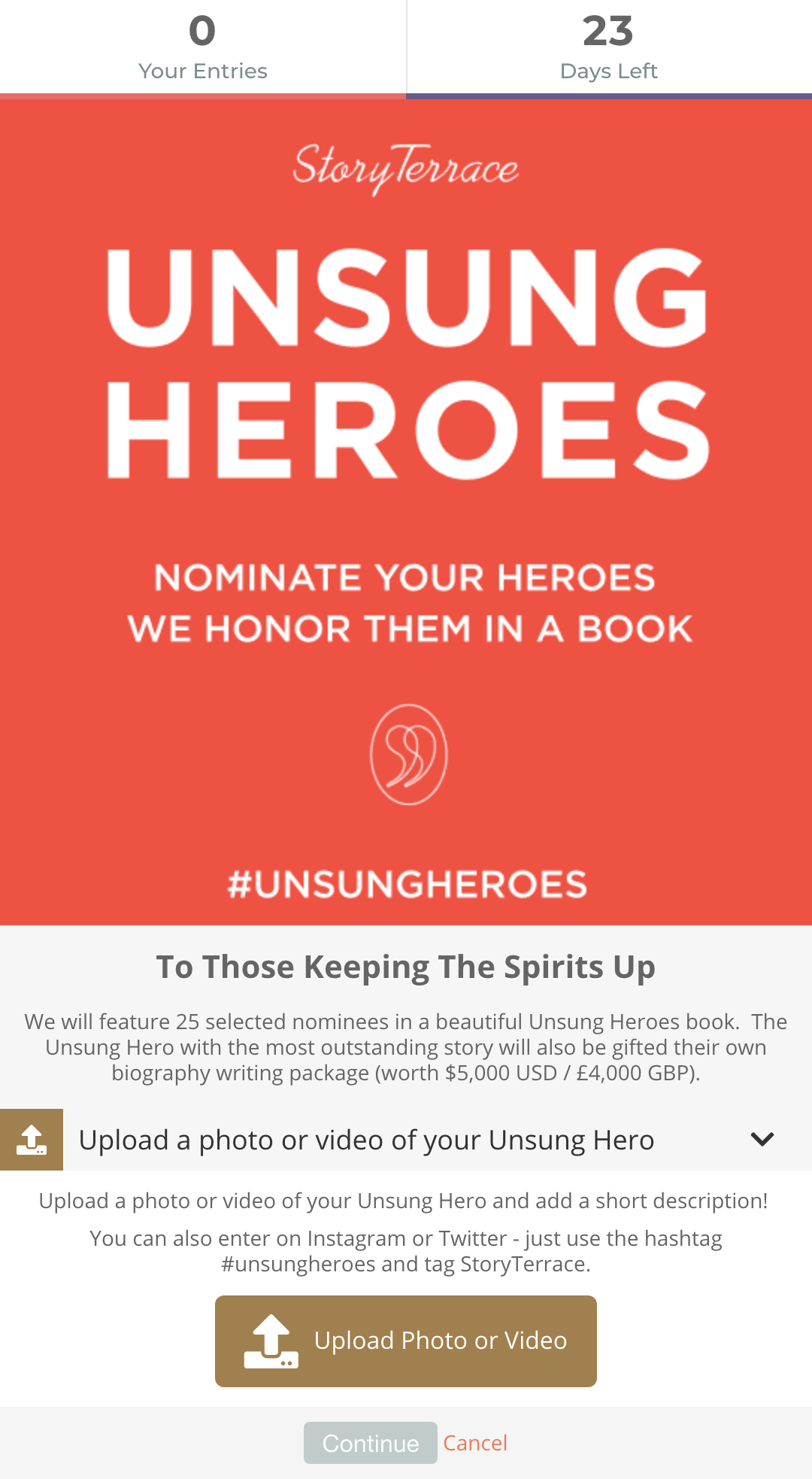 StoryTerrace's Unsung Heroes campaign