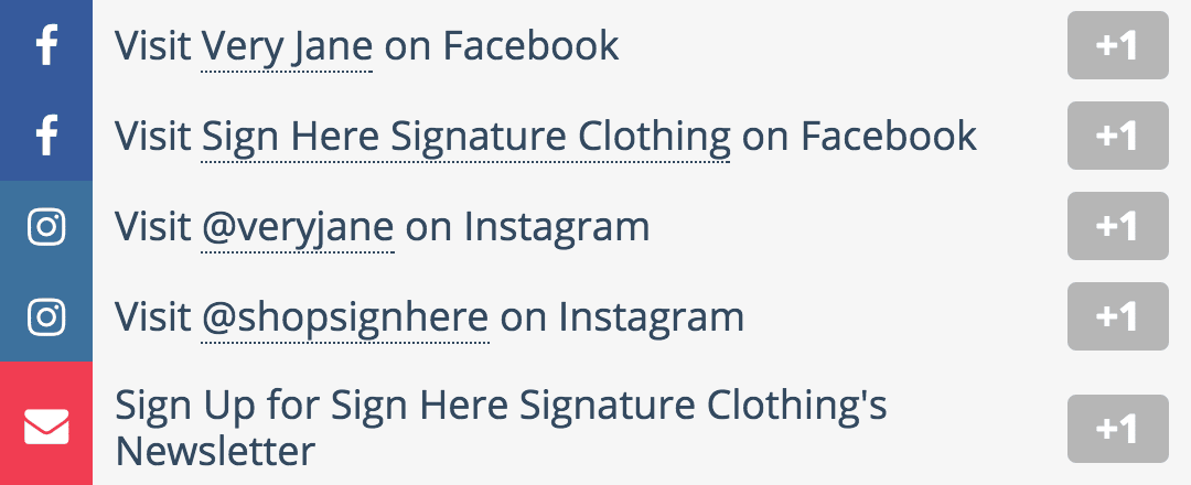 Multiple Facebook Visit actions on a Gleam Competitions campaign