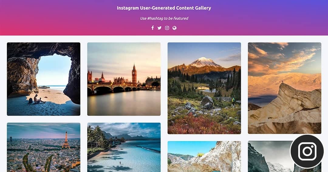 Instagram User-Generated Content Gallery