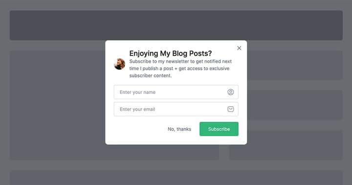 Blog Subscriber Popup Guide