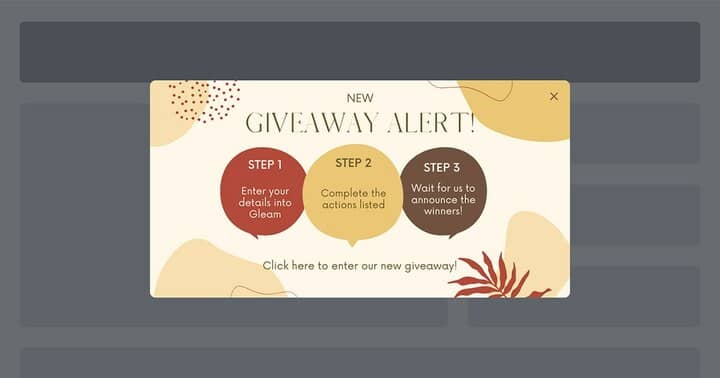 Giveaway Promotion Popup Guide