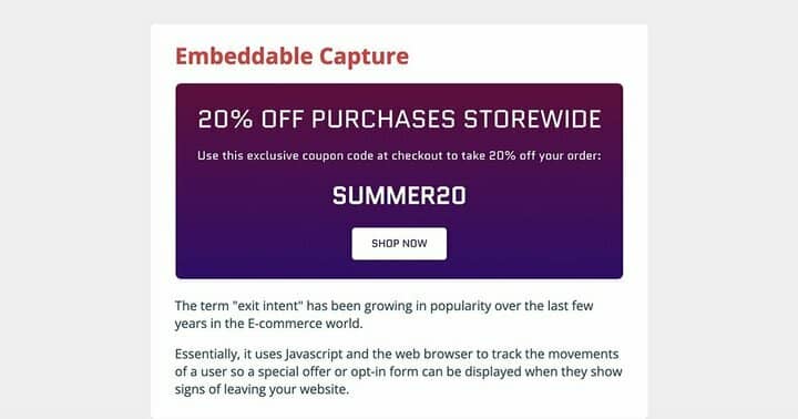 Embedded Discount Offer