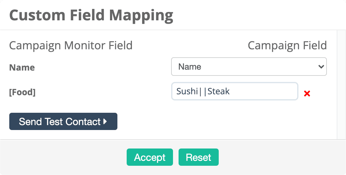 Gleam interface with Custom Field Sync for multi-valued select many fields