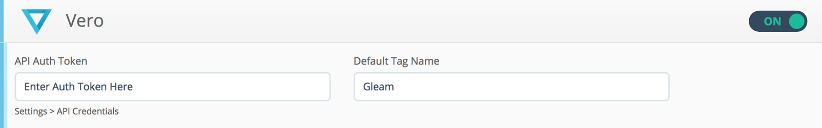 Connect your Vero API Auth Token to Gleam.io