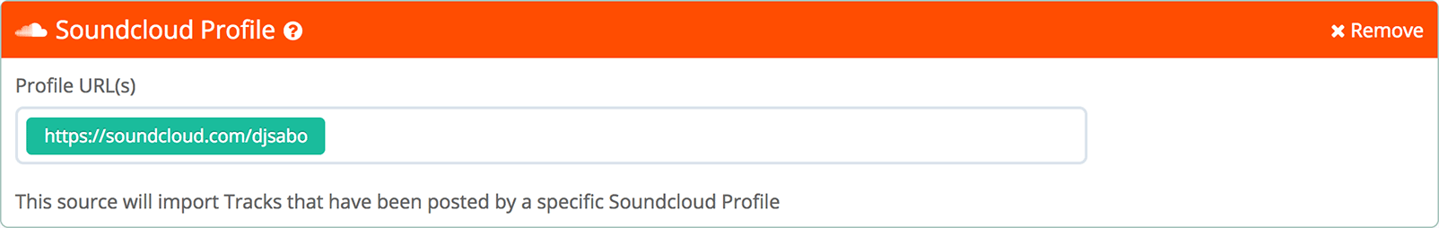 Import your SoundCloud tracks from a profile