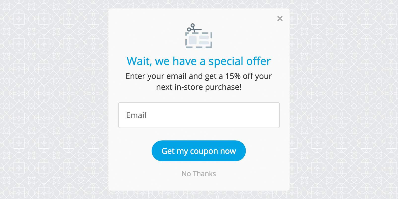 Offer a discount coupon in your popup form