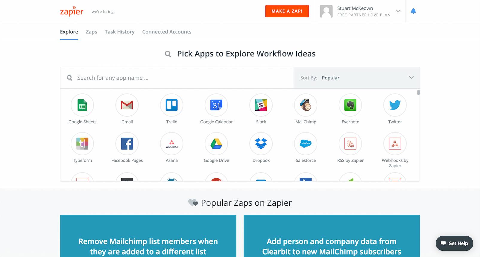 Create a new Zap from the Zapier Dashboard