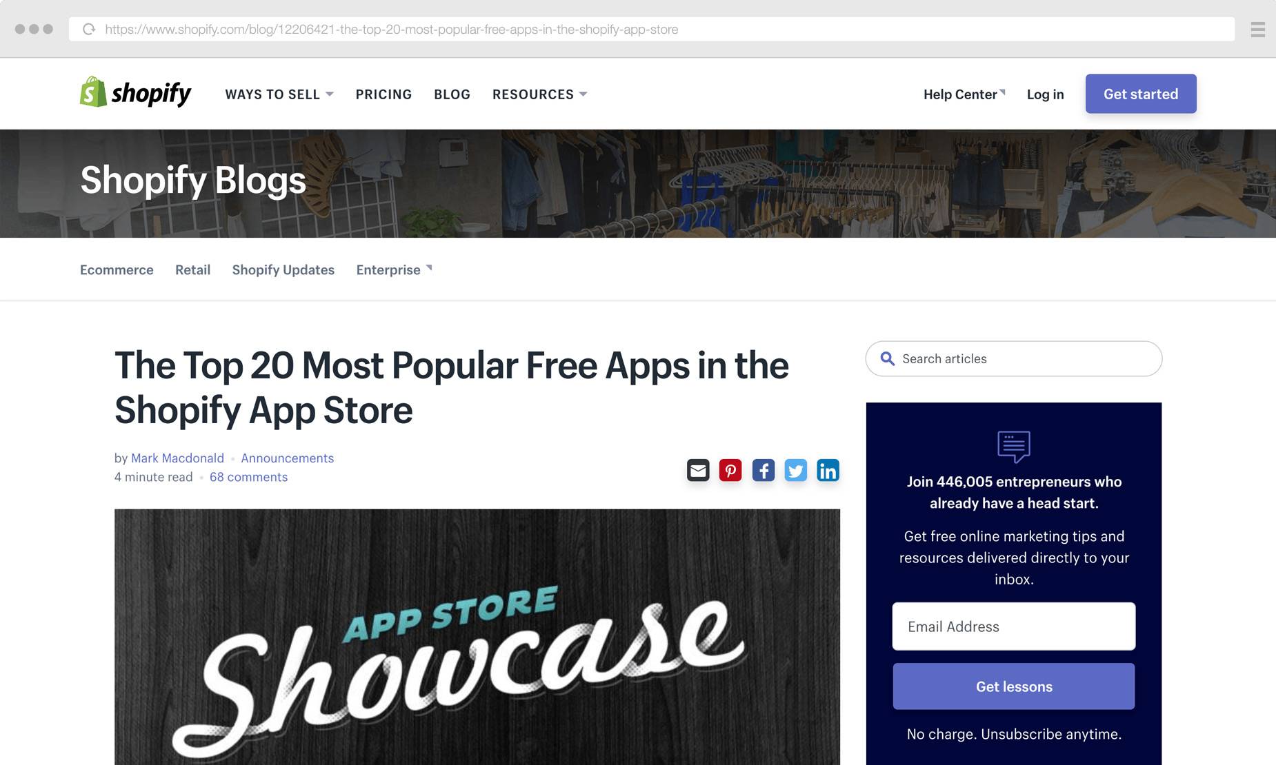 App Store Showcase Blog Post from Shopify Blogs