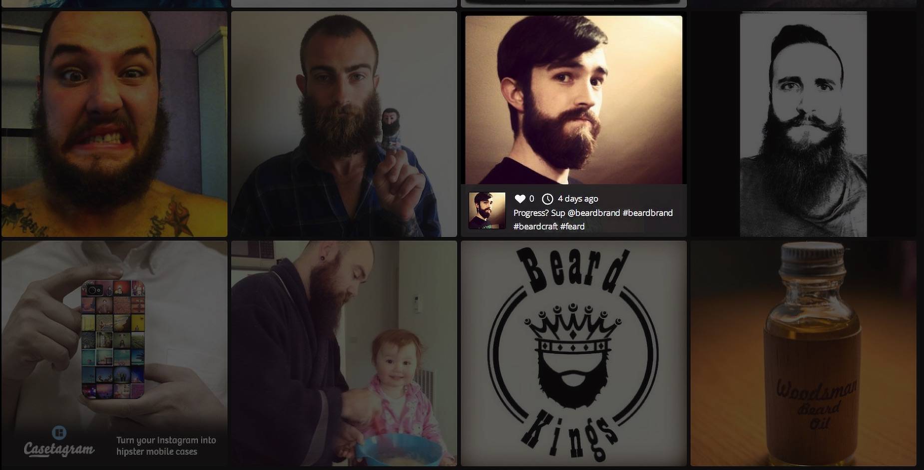 Beardbrand's Gleam Gallery with user-generated content