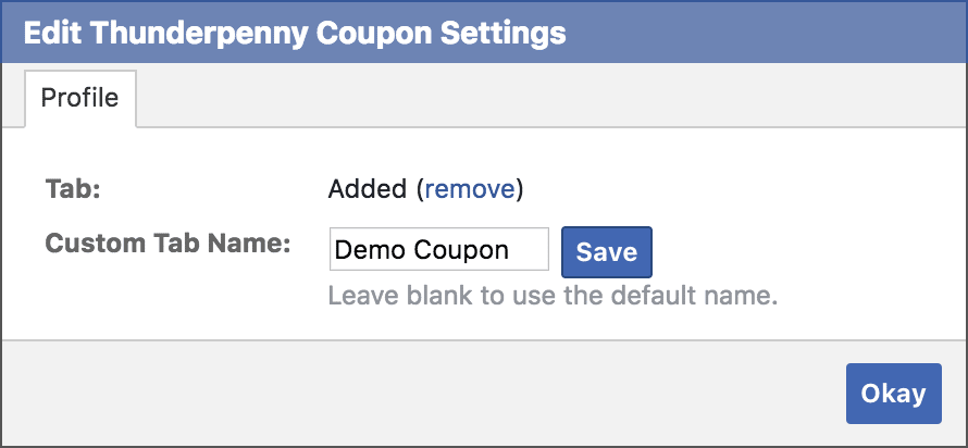 Remove a custom tab on Facebook
