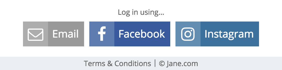 Allow entrants to login through Facebook or Instagram account
