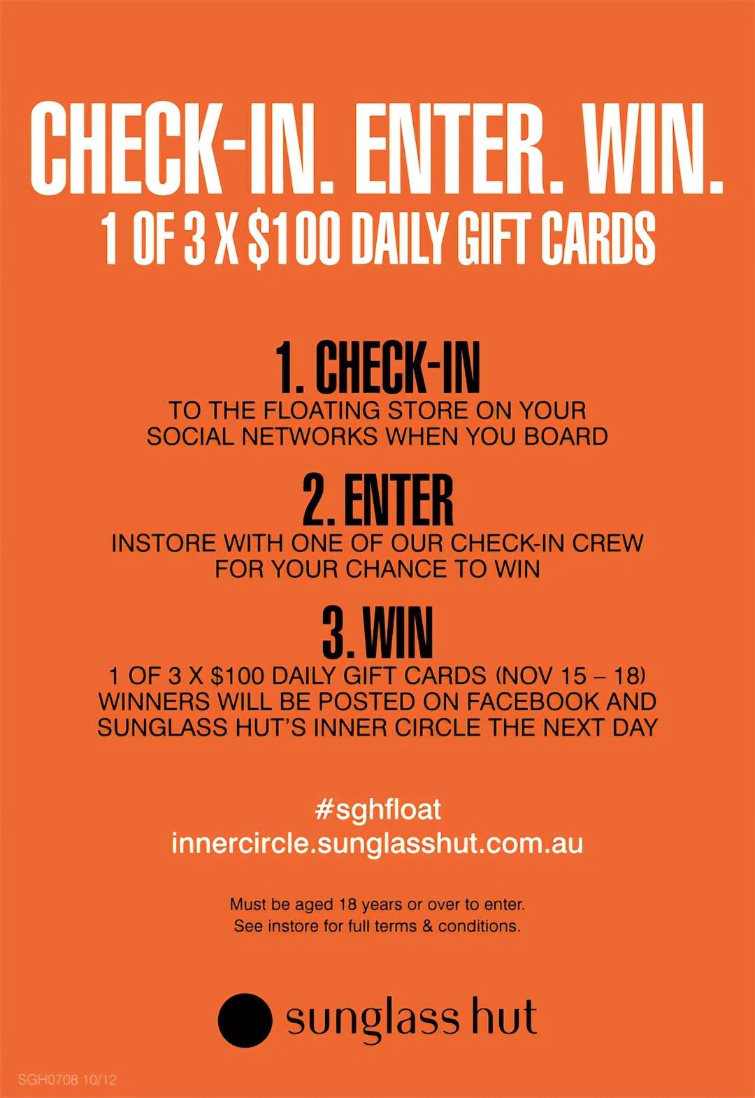 Contest promotion on a flyer from retail store