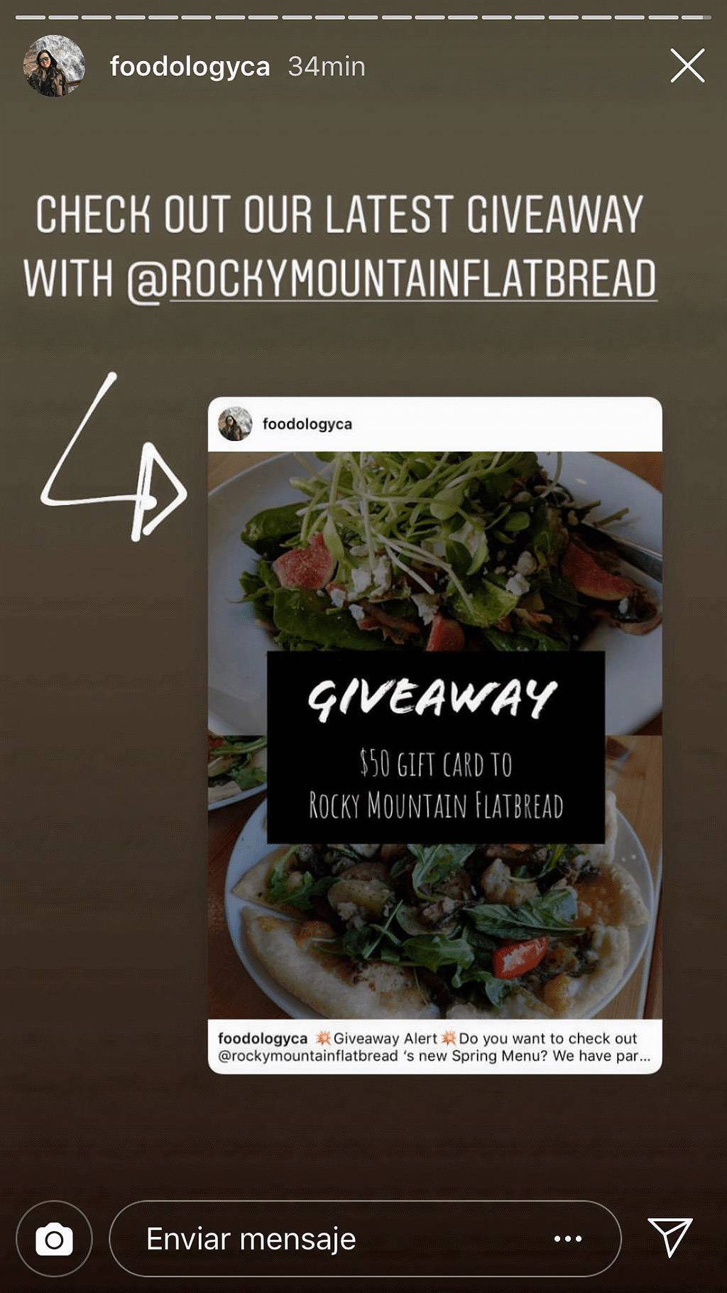 Promote your Instagram Giveaway post on Stories