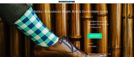 Flyte Sock's Kickstarter page