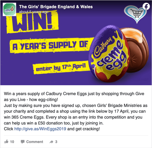 Cadbury Creme Eggs Easter Giveaway on Facebook