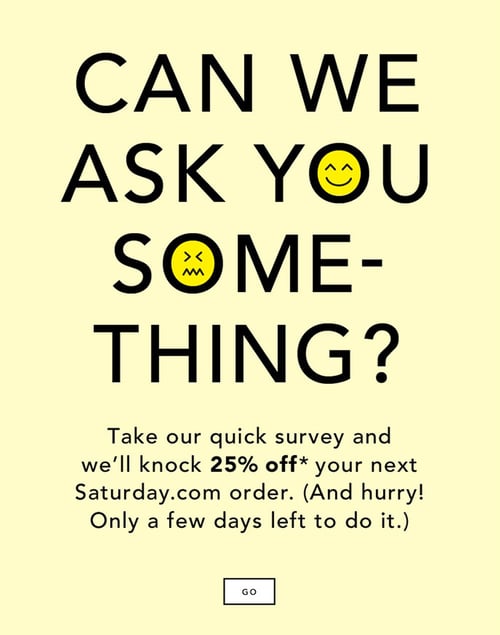 Use email to promote survey
