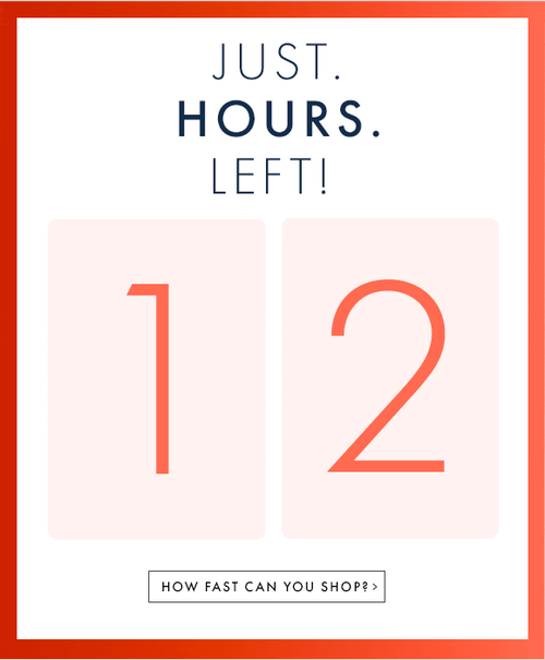 Use sale countdown emails to build urgency