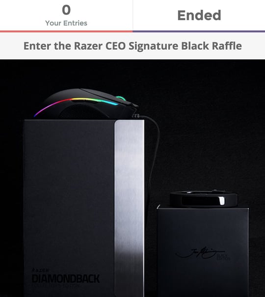 Razer CEO Signature Black Raffle