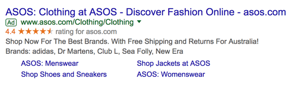ASOS Google Ad