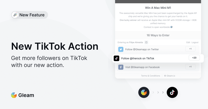 New feature: Follow on TikTok Action