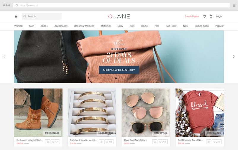 Jane.com's website