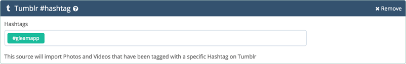 Import your Tumblr media from a #hashtag