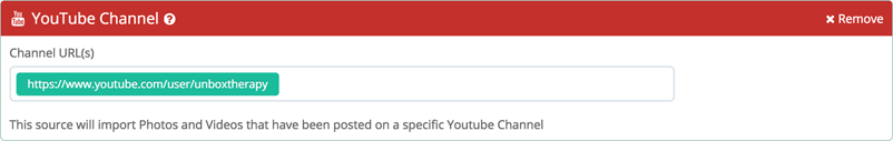 Import your YouTube videos from a channel