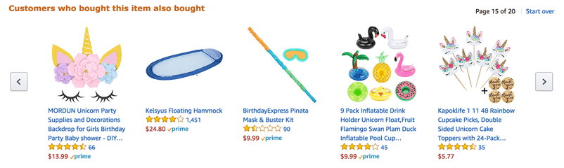 recommended products from Amazon for unicorn pool float