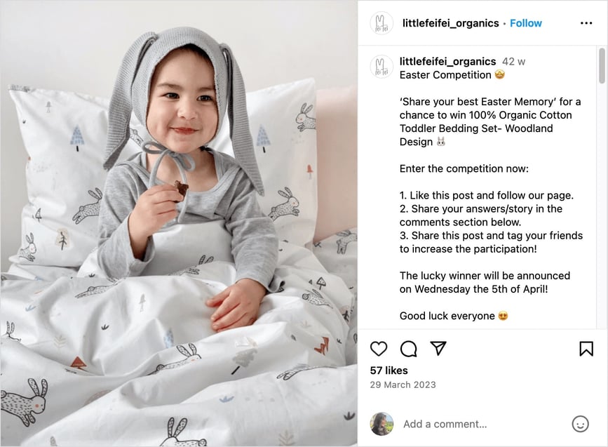 Share your favourite Easter story contest on Instagram