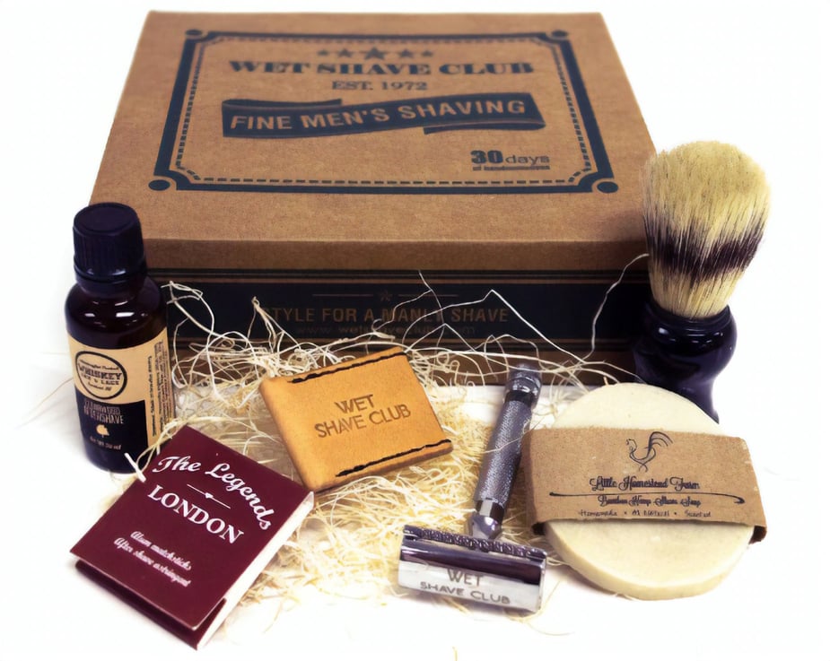 Wet Shave Club product packaging with their own branding