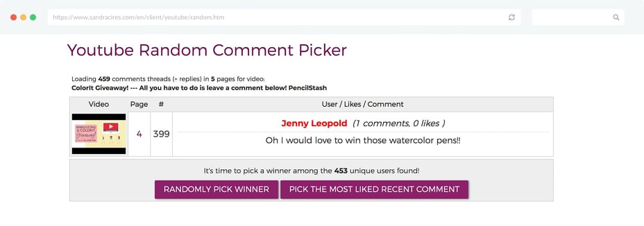 YouTube Comment Picker Tool