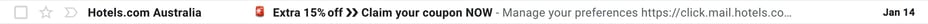 Engaging email subject line