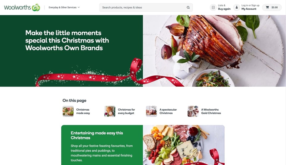 Woolworths Christmas Product Guide
