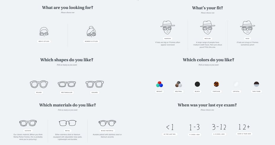 Warby Parker Customer Quiz