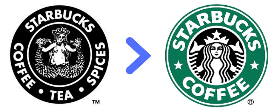 Starbucks redesigned their logo