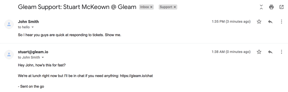 Gleam's Support Team is Always Available