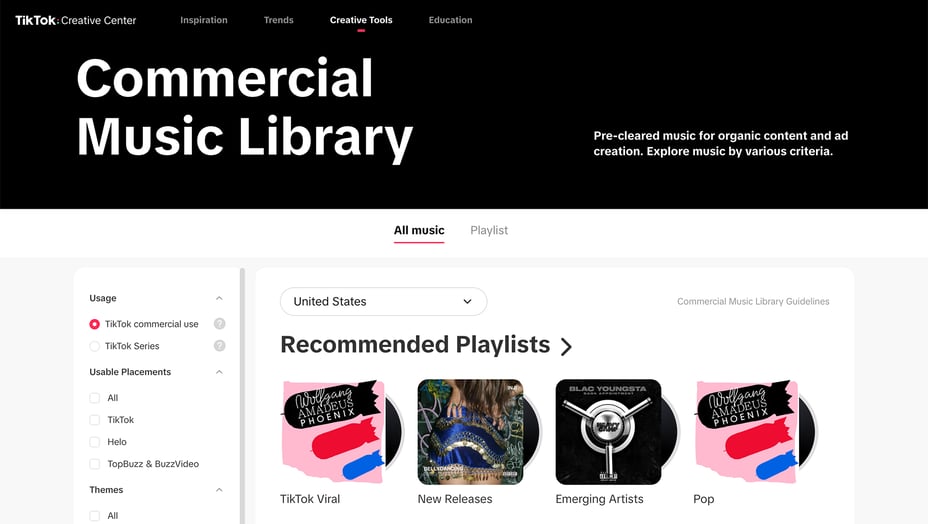TikTok's Commercial Music Library