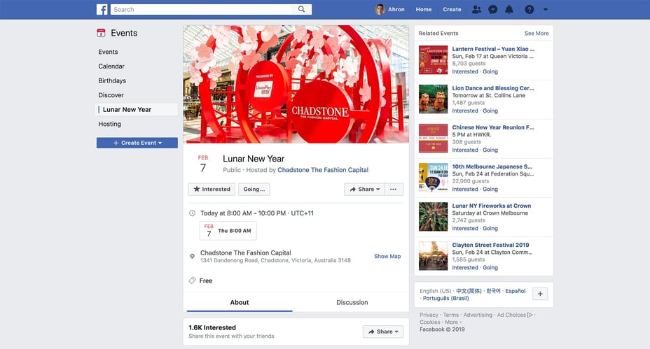 Create Facebook Events Tied to Your Page